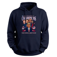 Load image into Gallery viewer, 2024 Trump Presidential Champions Hoodie navy color
