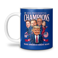 Load image into Gallery viewer, 2024 Trump Presidential Champs Mug 11oz dark grey color
