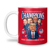 Load image into Gallery viewer, 2024 Trump Presidential Champs Mug 11oz dark grey color
