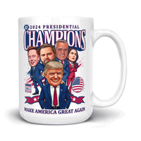 Load image into Gallery viewer, 2024 Trump Presidential Champs Mug 15oz White color
