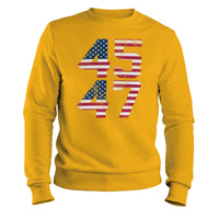 Load image into Gallery viewer, Trump 45 47 Crewneck Sweatshirt gold color
