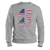 Load image into Gallery viewer, Trump 45 47 Crewneck Sweatshirt sport grey color
