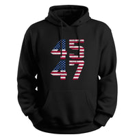 Load image into Gallery viewer, Trump 45 47 Hoodie black color
