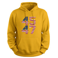Load image into Gallery viewer, Trump 45 47 Hoodie gold color
