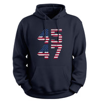 Load image into Gallery viewer, Trump 45 47 Hoodie navy color
