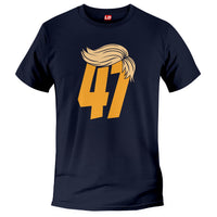 Load image into Gallery viewer, 47 Trump Hair T shirt navy color
