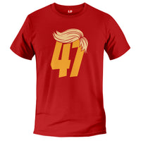 Load image into Gallery viewer, 47 Trump Hair T shirt red color
