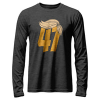 Load image into Gallery viewer, 47 Trump Hair Long Sleeve dark grey heather color
