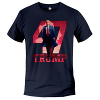 Load image into Gallery viewer, 47th Presidential Champion Trump T shirt navy color
