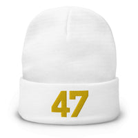 Load image into Gallery viewer, 47 Gold Beanie
