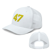 Load image into Gallery viewer, 47 Gold Trucker Hat
