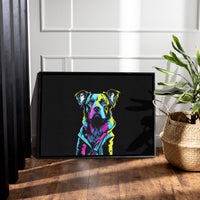 Load image into Gallery viewer, Abstract Dog Framed Canvas Horizontal Wall Art
