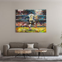 Load image into Gallery viewer, Abstract Football Sports Horizontal Canvas Wall Art
