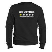 Load image into Gallery viewer, Adulting 1 Star Crewneck Sweatshirt black color
