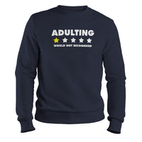 Load image into Gallery viewer, Adulting 1 Star Crewneck Sweatshirt navy color
