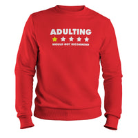 Load image into Gallery viewer, Adulting 1 Star Crewneck Sweatshirt red color
