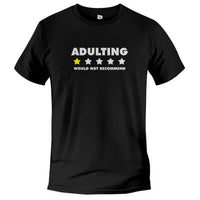 Load image into Gallery viewer, Adulting 1 Star Tee black color
