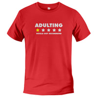 Load image into Gallery viewer, Adulting 1 Star Tee red color
