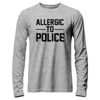 Load image into Gallery viewer, Allergic to Police Long Sleeve Tee Athletic Heather  color
