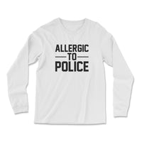 Load image into Gallery viewer, Allergic to Police Long Sleeve Tee white color

