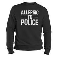 Load image into Gallery viewer, Allergic to Police Crewneck Sweatshirt black color
