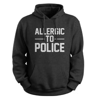 Load image into Gallery viewer, Allergic to Police Hoodie dark heather color
