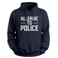 Load image into Gallery viewer, Allergic to Police Hoodie navy color
