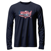 Load image into Gallery viewer, American By Birth Long Sleeve Shirt navy color
