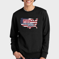 Load image into Gallery viewer, American By Birth Crewneck Sweatshirt | Model
