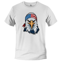 Load image into Gallery viewer, american eagle shirt with bandana american flag white
