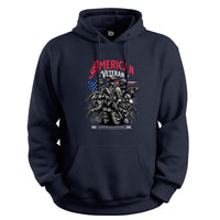 Load image into Gallery viewer, American Veteran Hoodie navy color
