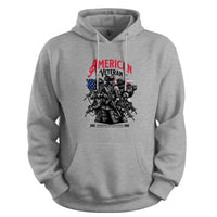 Load image into Gallery viewer, American Veteran Hoodie sport grey  color
