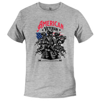 Load image into Gallery viewer, American Veteran Tee athletic heather color
