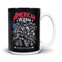 Load image into Gallery viewer, American Veteran Mug 15oz black color
