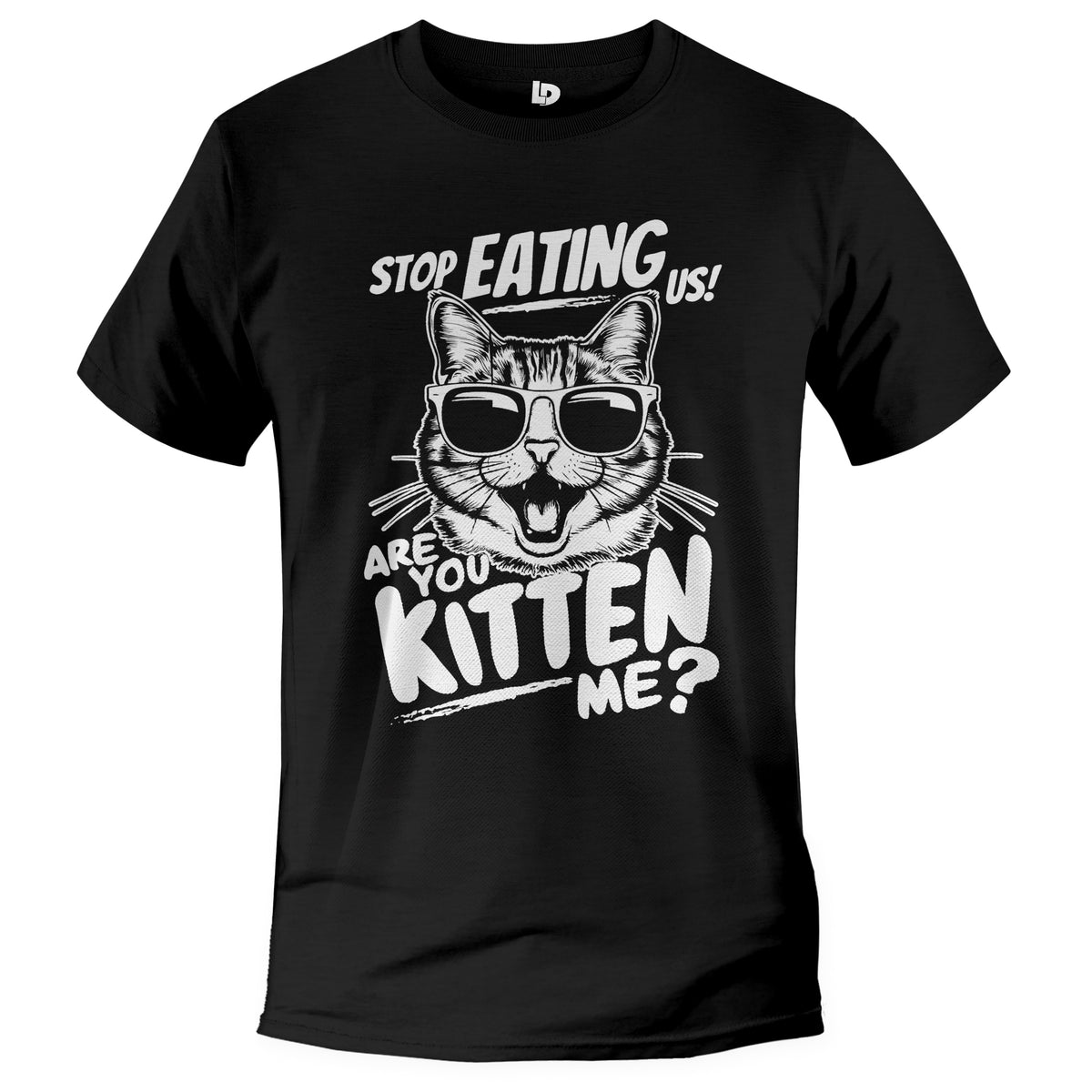 Are You Kitten Me T shirt Black color