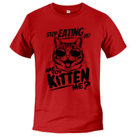 Load image into Gallery viewer, Are You Kitten Me T shirt red color
