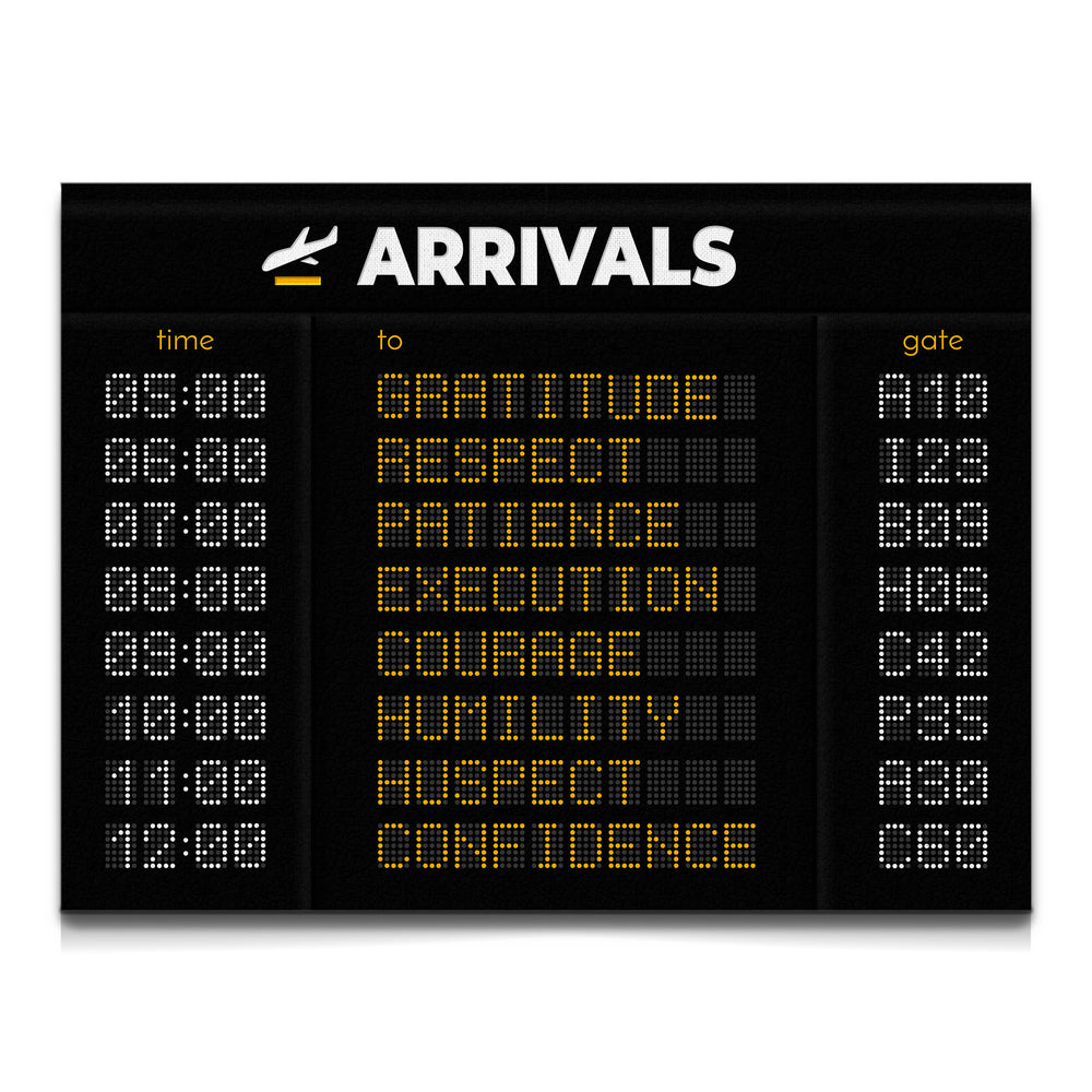 Arrivals Canvas Wall Art