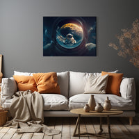 Load image into Gallery viewer, Reflections Astronaut Canvas Horizontal Wall Art
