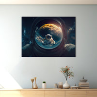 Load image into Gallery viewer, Reflections Astronaut Canvas Horizontal Wall Art
