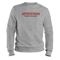 Load image into Gallery viewer, Attention Crewneck Sweatshirt sport grey color
