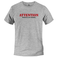 Load image into Gallery viewer, Attention Tee Athletic Heather color
