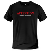 Load image into Gallery viewer, Attention Tee black color
