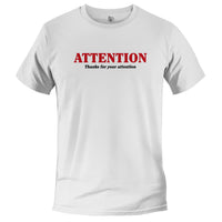 Load image into Gallery viewer, Attention Tee white color
