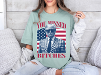 Load image into Gallery viewer, Missed Trump Bootleg T-shirt bay color
