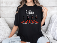 Load image into Gallery viewer, Donald Trump The Return Bootleg T-Shirt black color
