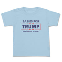 Load image into Gallery viewer, Babies for Trump Newborn Infant and Newborn Tee Tshirt light blue
