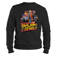Load image into Gallery viewer, Back to Donal Trump Crewneck sweatshirt black color
