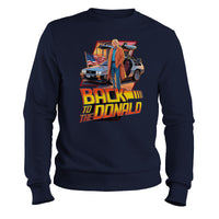 Load image into Gallery viewer, Back to Donal Trump Crewneck sweatshirt navy color
