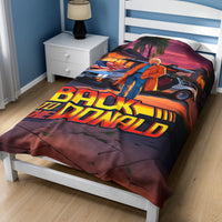 Load image into Gallery viewer, Back to The Donald Blanket brown color
