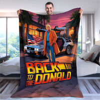 Load image into Gallery viewer, Back to The Donald Velveteen Plush Blanket
